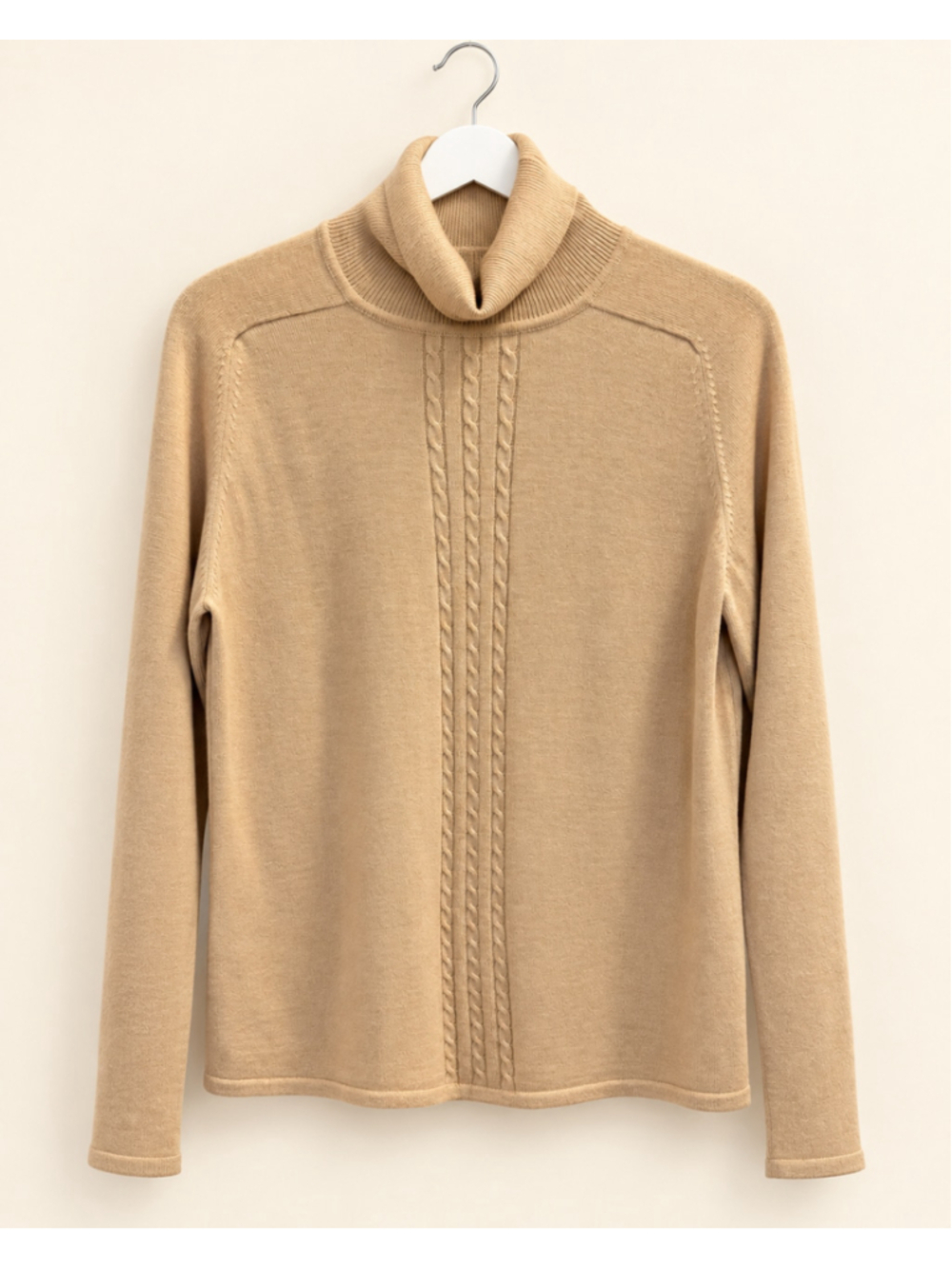Women's Rafaella Turtleneck Sweater Size S Beige - Picture 3 of 8